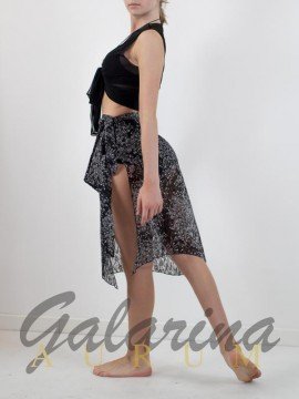 Falda de entreno floral baile latino Galarina